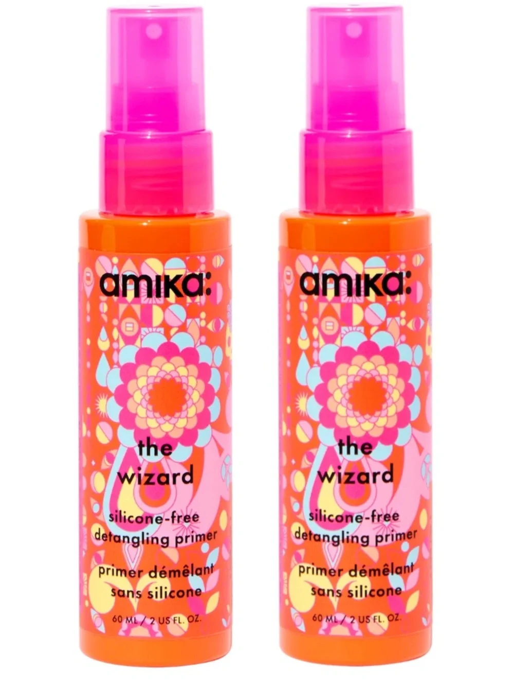 2x amika Mini The Wizard Detangling Hair Primer